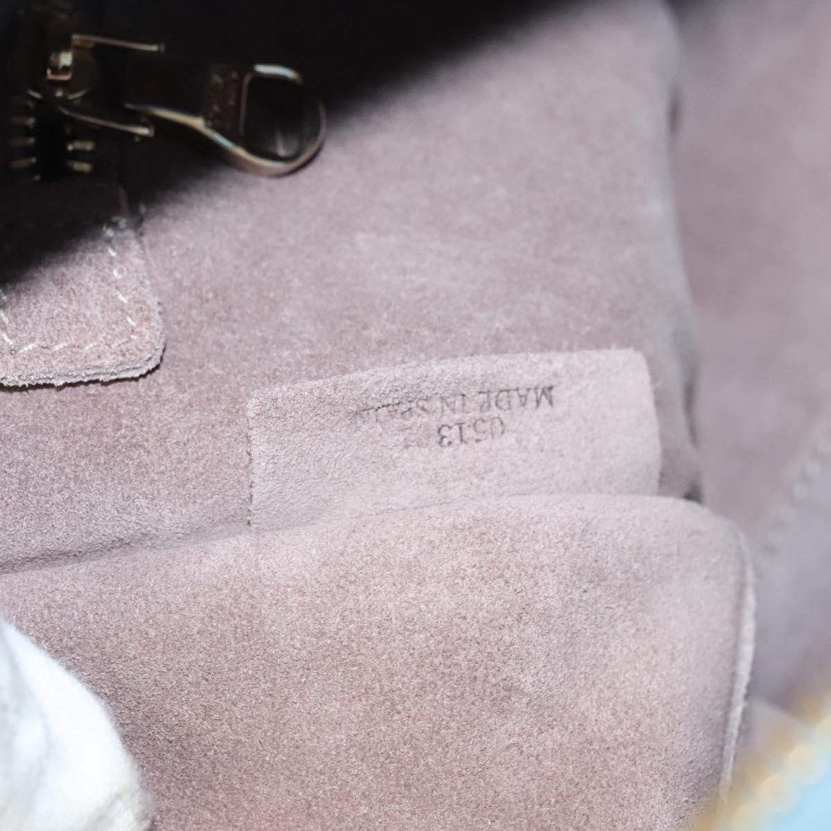 LOEWE Anagram Amazona 28 Hand Bag Leather Light Blue Gold Auth fm4572