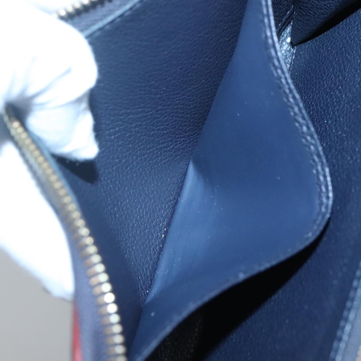LOUIS VUITTON Empreinte Zippy Wallet Navy Marine Rouge M62121 LV Auth fm4618