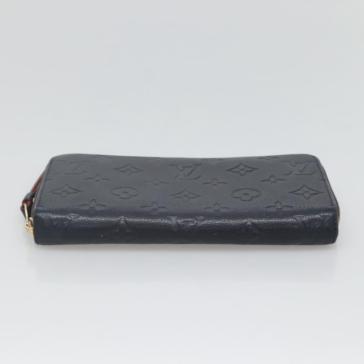 LOUIS VUITTON Empreinte Zippy Wallet Navy Marine Rouge M62121 LV Auth fm4618