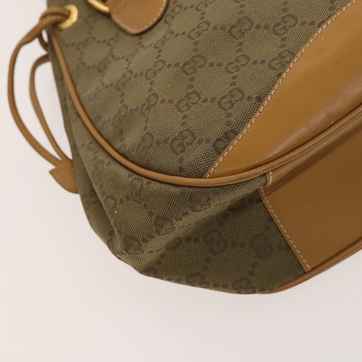 GUCCI GG Canvas Hand Bag 2way Beige Gold 000 3444 0282 Auth fm4624