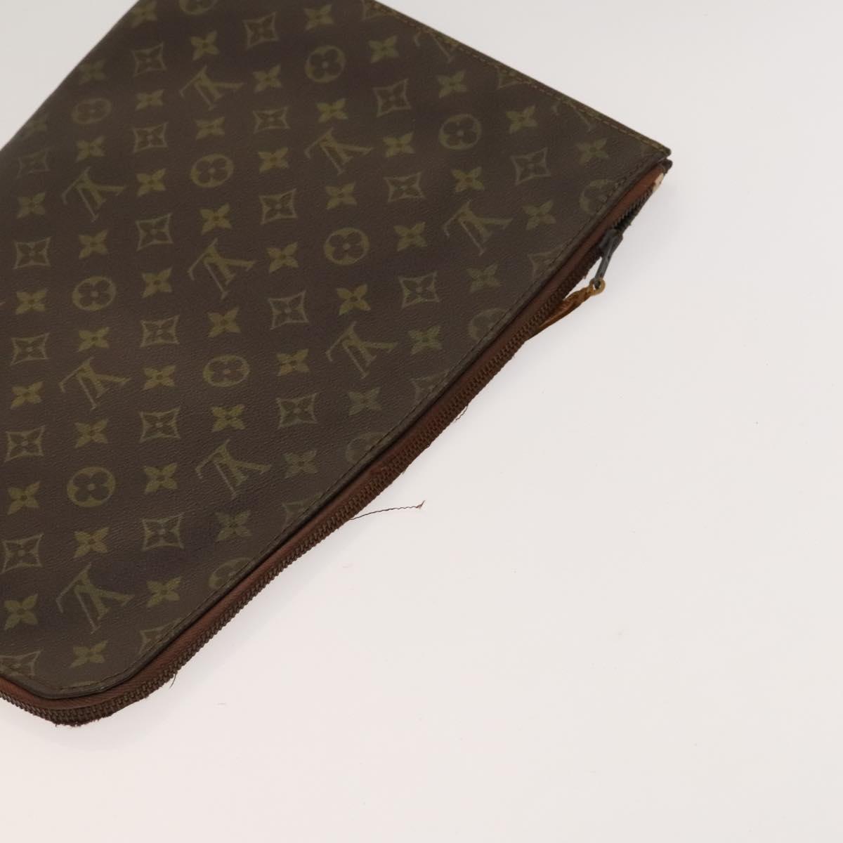 LOUIS VUITTON Monogram Clutch Bag 3Set LV Auth fm4628