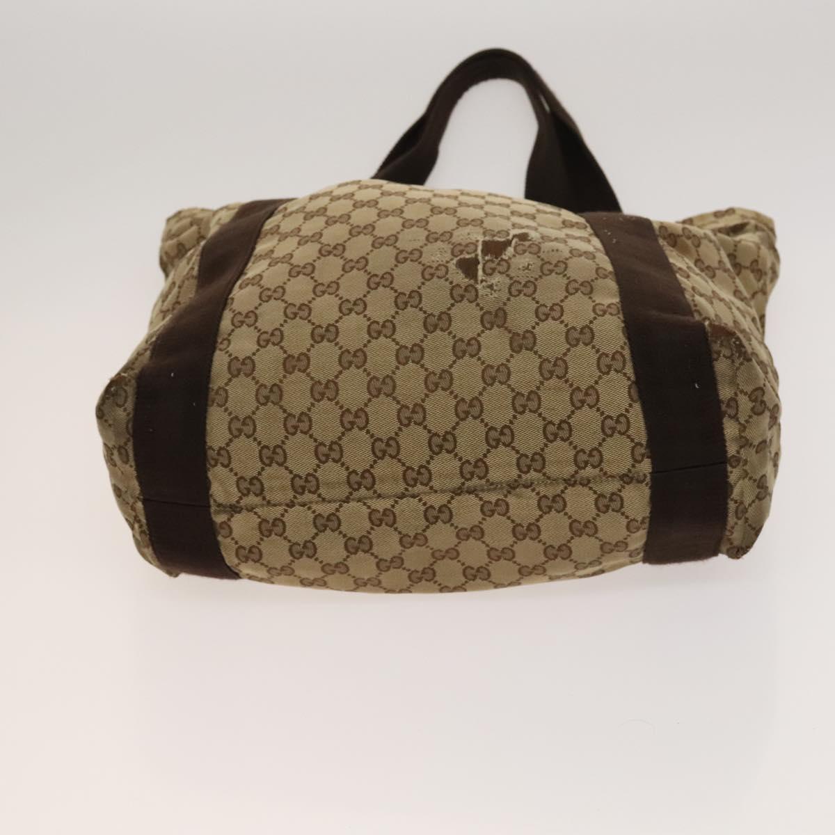 GUCCI GG Canvas Sherry Line Hand Bag 3Set Beige Black Red Auth fm4630