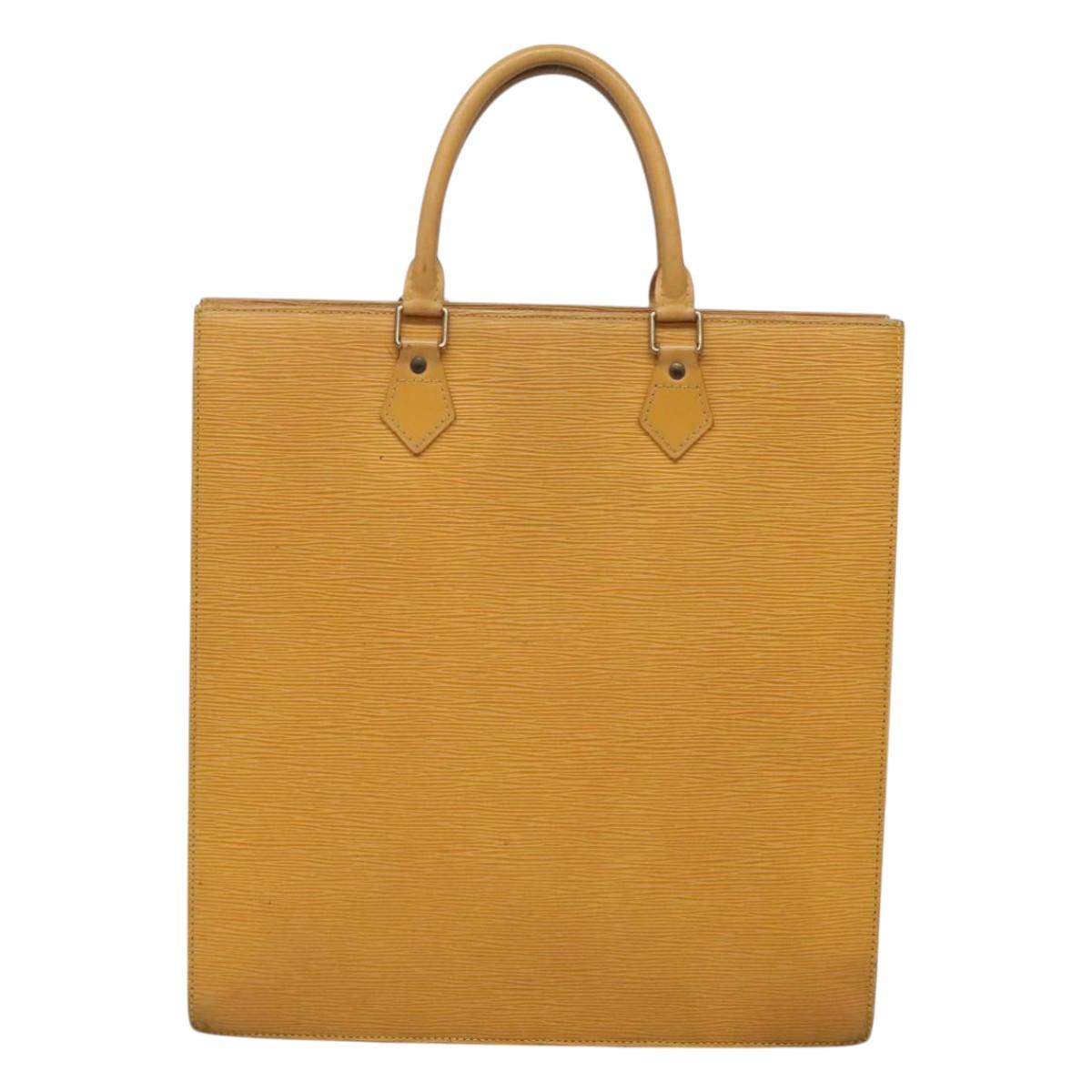 LOUIS VUITTON Epi Sac Plat Hand Bag Yellow M52079 LV Auth fm4639