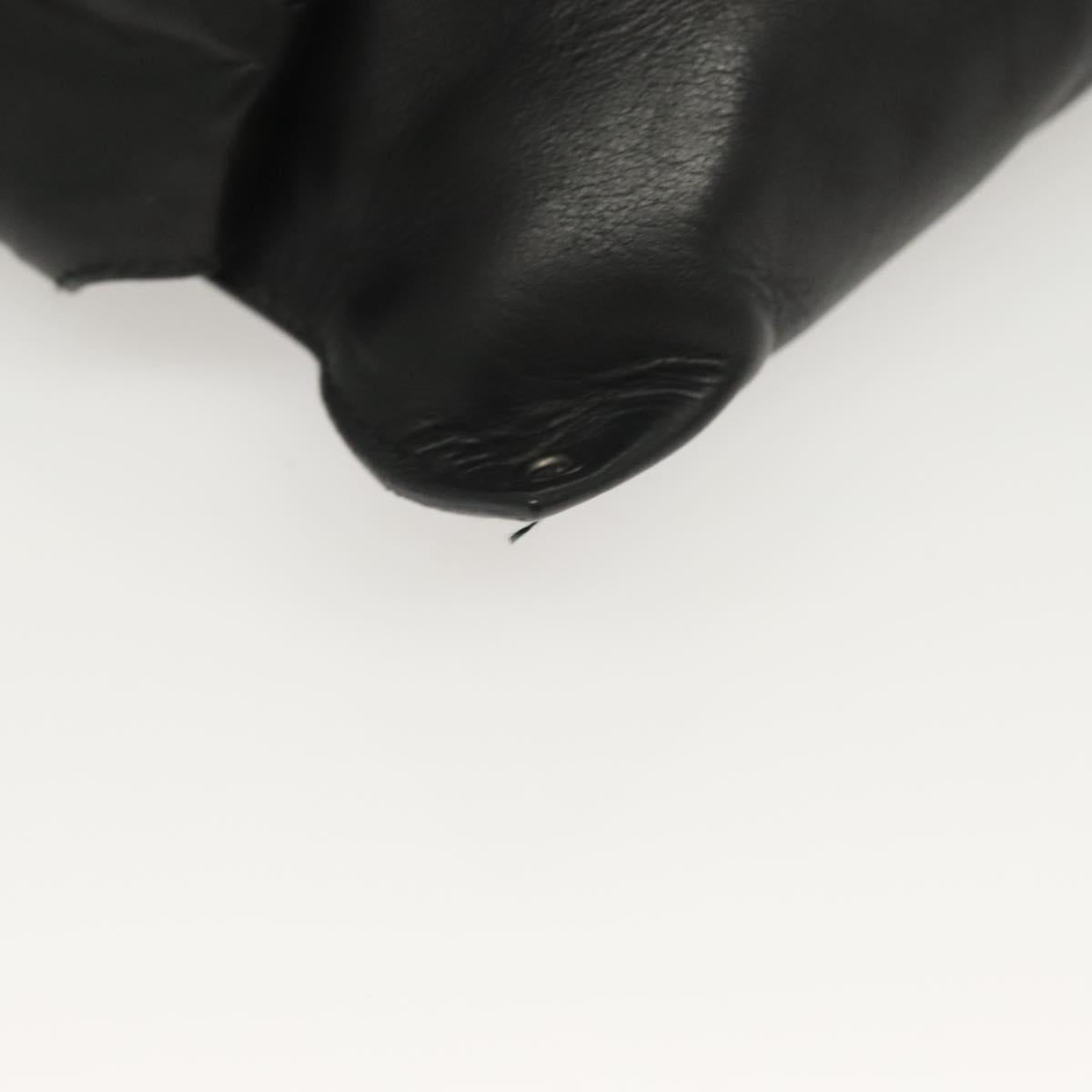 BOTTEGAVENETA INTRECCIATO Waist bag Leather Black 121604 Auth fm4696