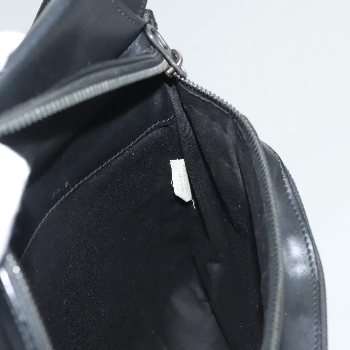 BOTTEGAVENETA INTRECCIATO Waist bag Leather Black 121604 Auth fm4696