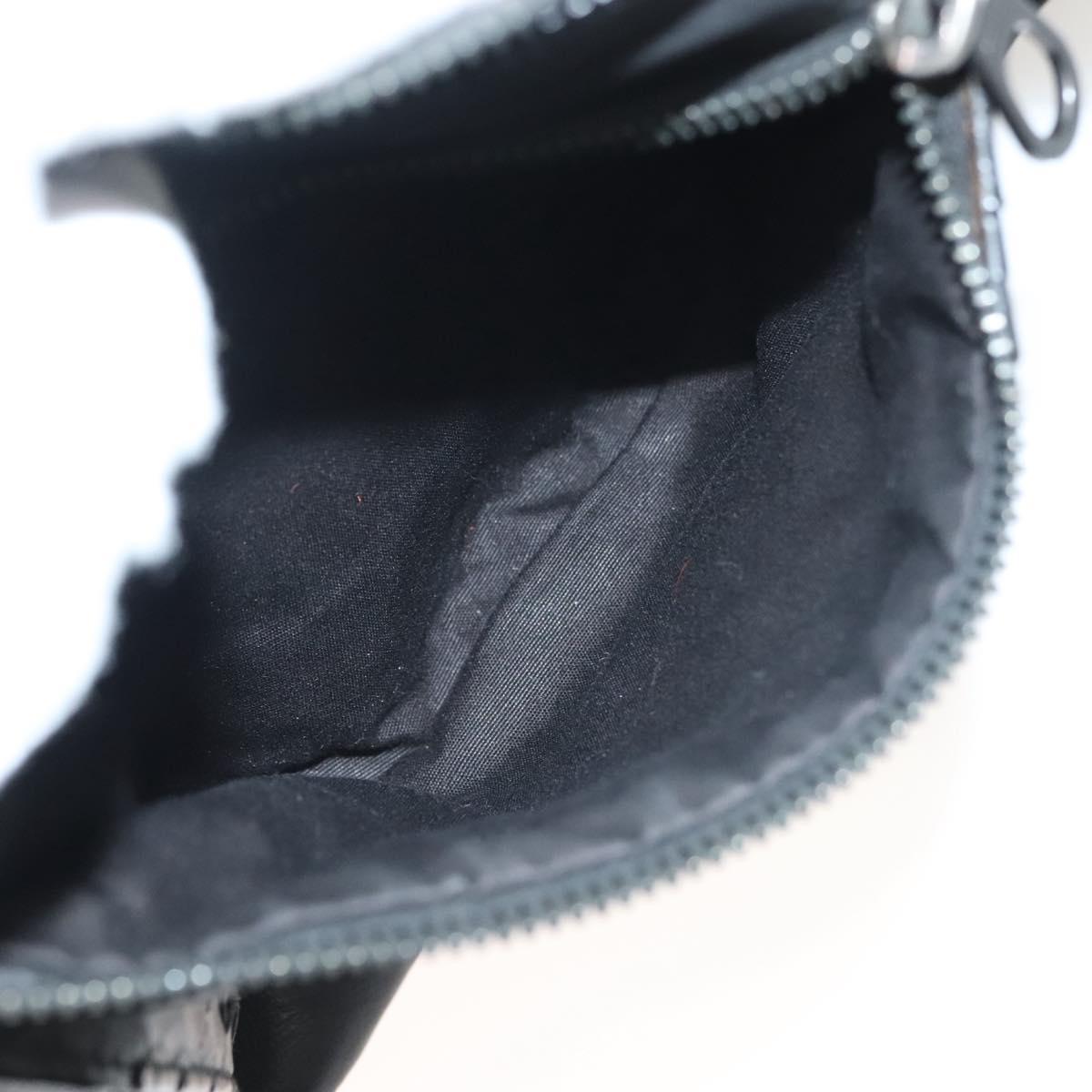 BOTTEGAVENETA INTRECCIATO Waist bag Leather Black 121604 Auth fm4696