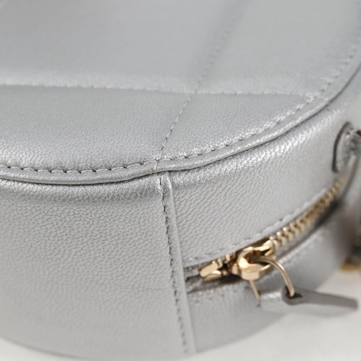 CHANEL Chain Chanel 19 Shoulder Bag Lamb Skin Gold Silver CC Auth fm4698M