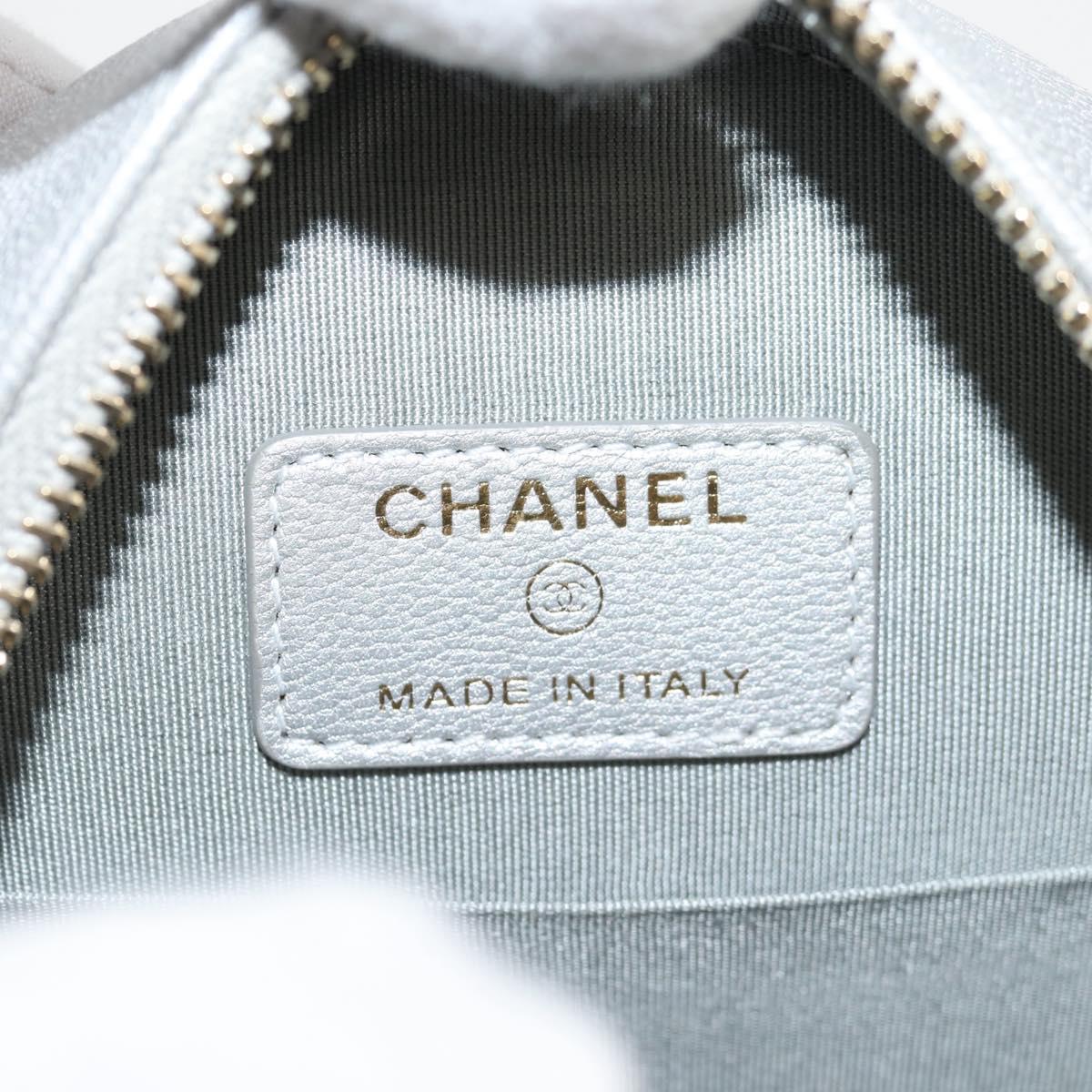 CHANEL Chain Chanel 19 Shoulder Bag Lamb Skin Gold Silver CC Auth fm4698M