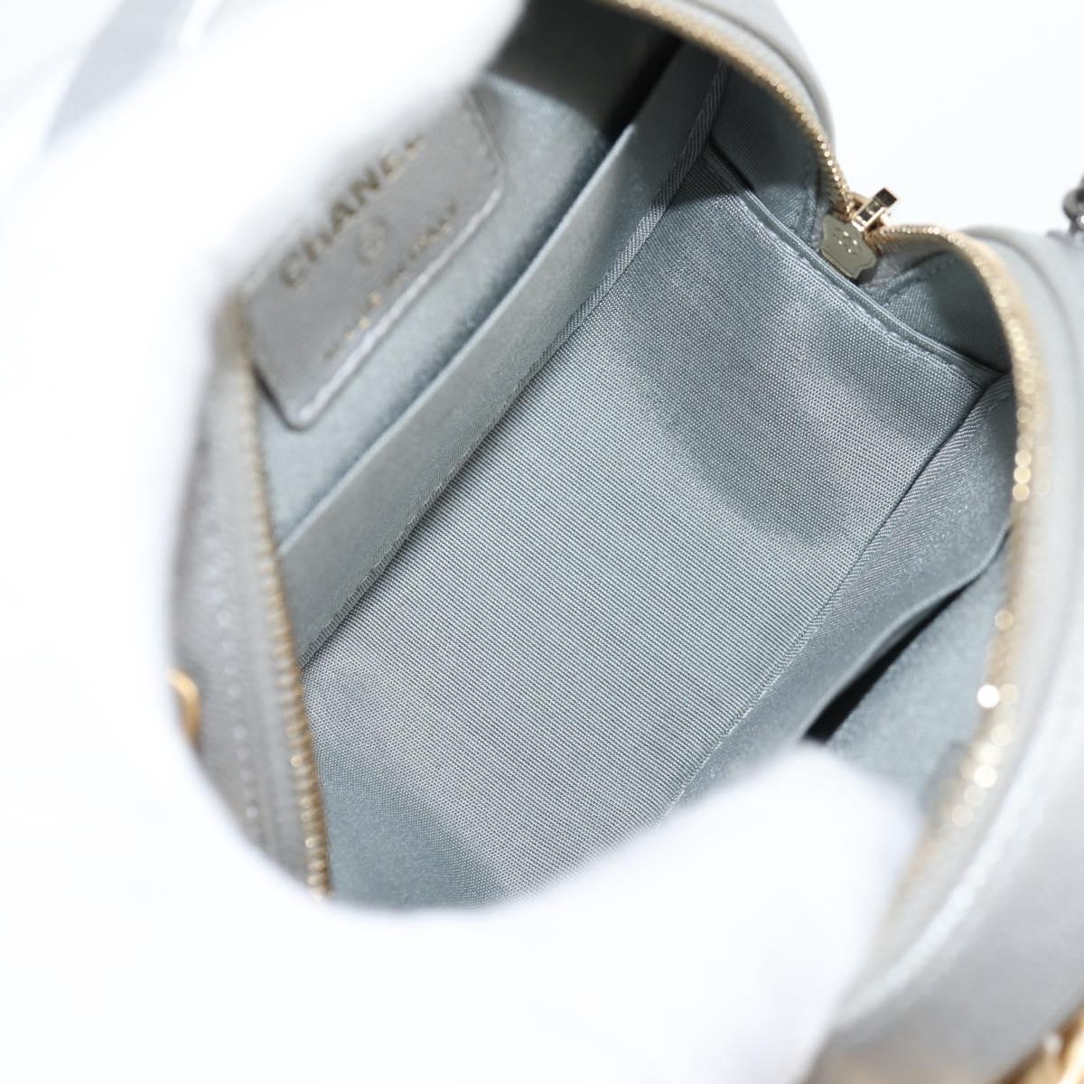 CHANEL Chain Chanel 19 Shoulder Bag Lamb Skin Gold Silver CC Auth fm4698M