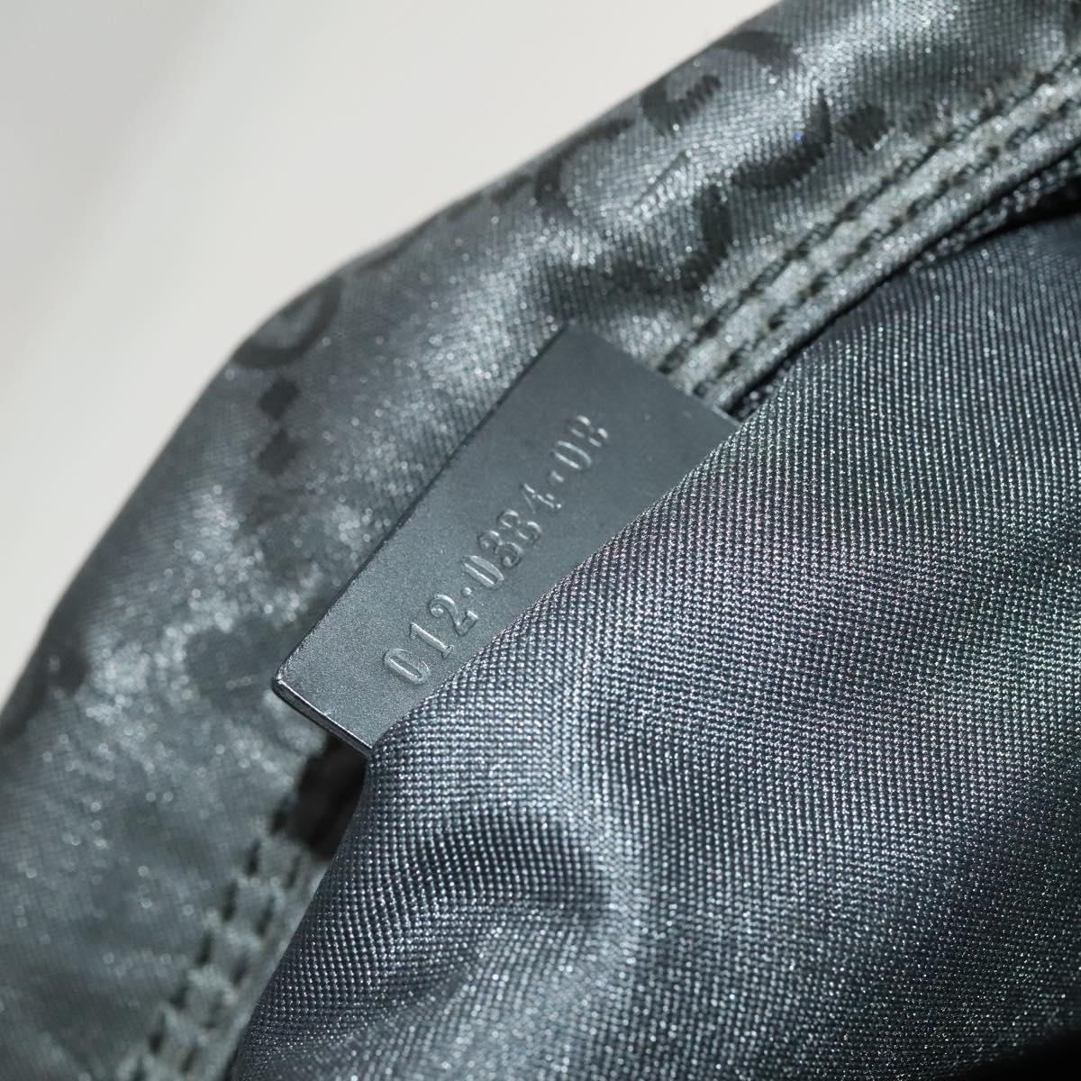 GUCCI GG Canvas Shoulder Bag Nylon Black Silver 012 0384 08 2123 Auth fm4703