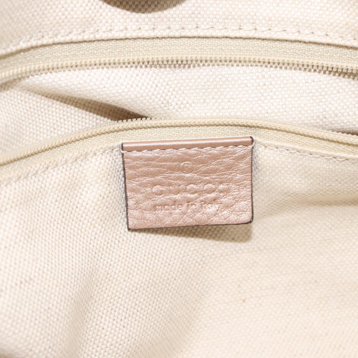 GUCCI Sukey Hand Bag Leather Pink Gold 211944 Auth fm4704