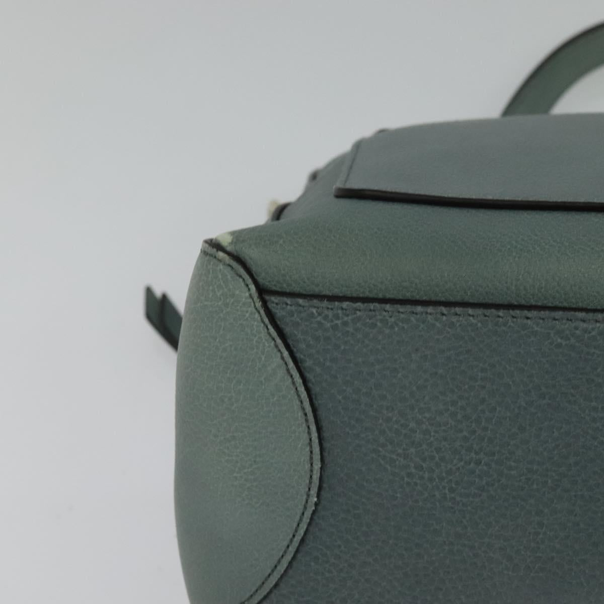 Chloe Fayday Hand Bag Leather 2way Green Gold Auth fm4705