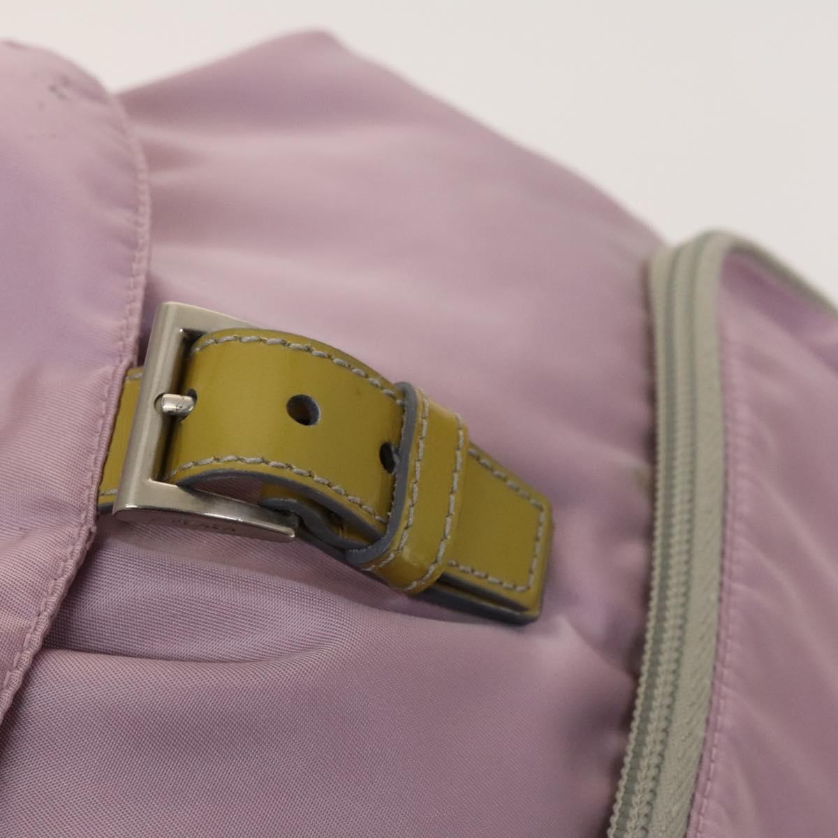 PRADA Backpack Nylon Pink Silver Auth fm4758
