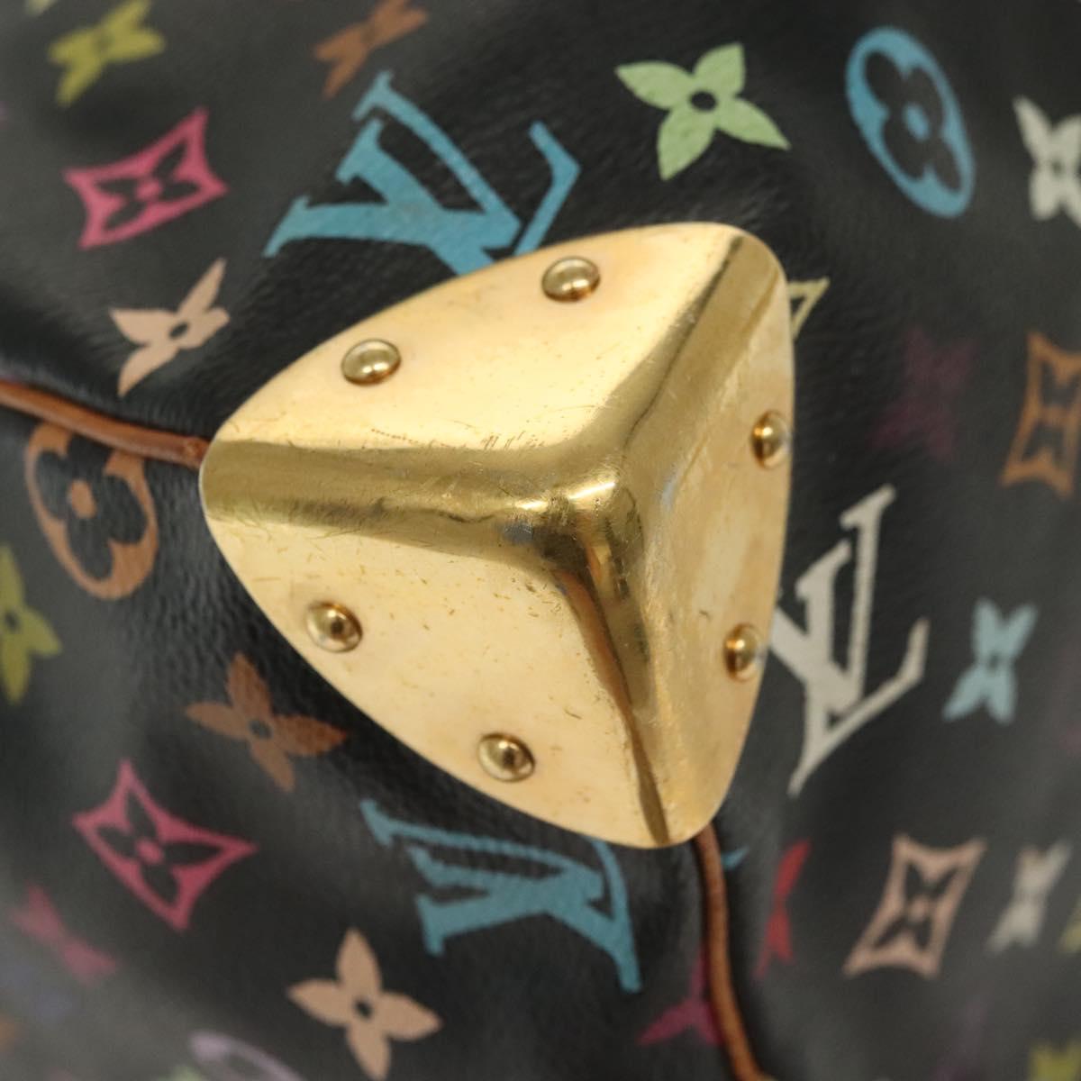 LOUIS VUITTON Monogram Multicolor Speedy 30 Hand Bag Black M92642 LV Auth fm4819