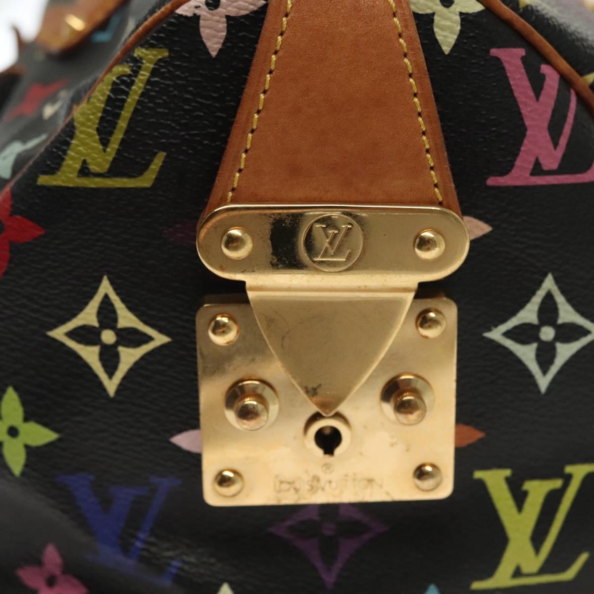 LOUIS VUITTON Monogram Multicolor Speedy 30 Hand Bag Black M92642 LV Auth fm4819