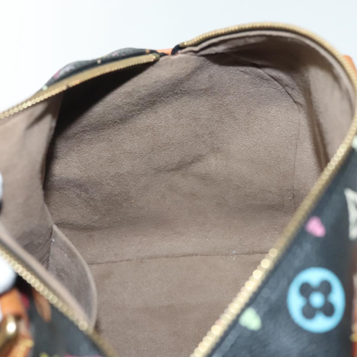 LOUIS VUITTON Monogram Multicolor Speedy 30 Hand Bag Black M92642 LV Auth fm4819
