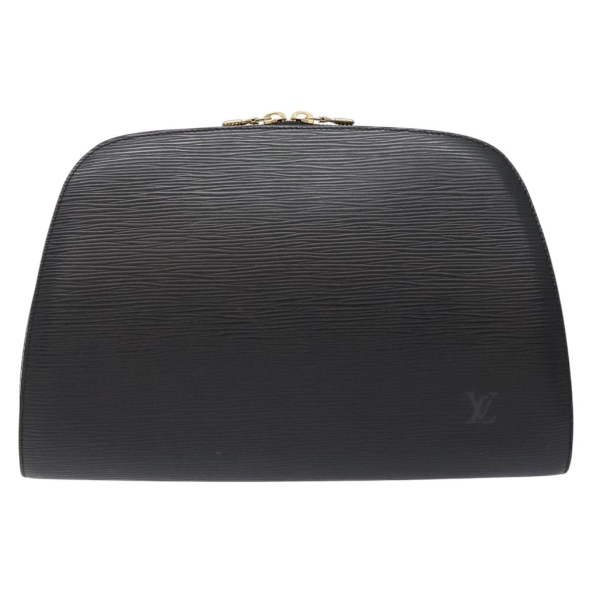 LOUIS VUITTON Epi Dauphine GM Cosmetic Pouch Black M48432 LV Auth fm4826