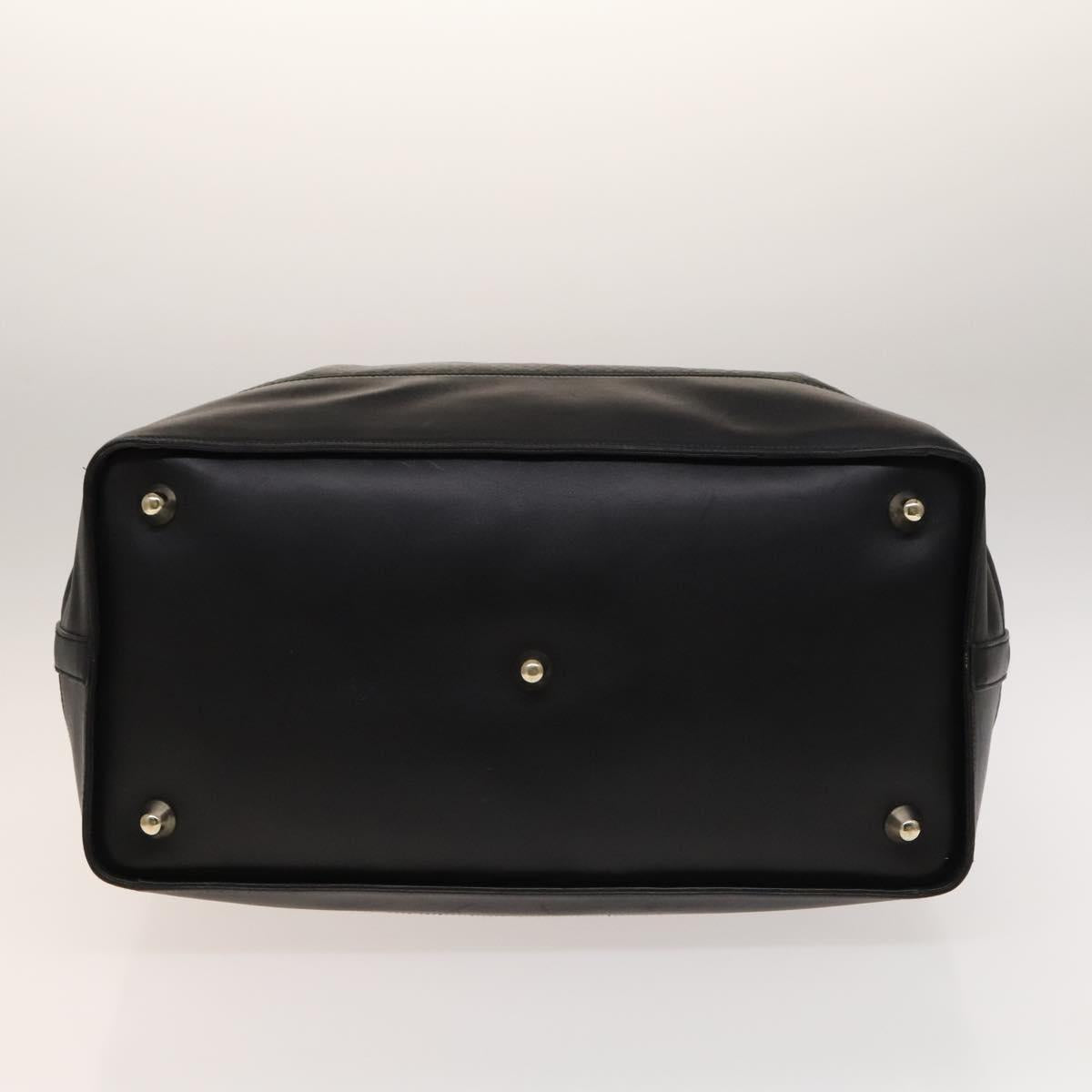 GUCCI Diamante Boston Bag PVC Khaki Black gold Auth fm4834