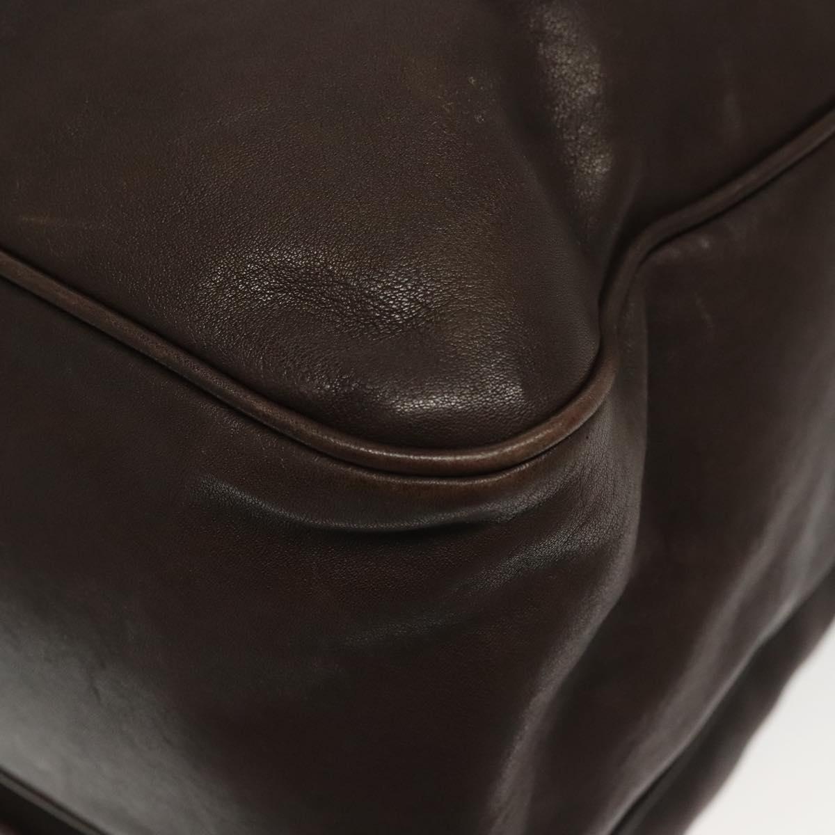 BOTTEGA VENETA INTRECCIATO Shoulder Bag Leather Brown Auth fm4835