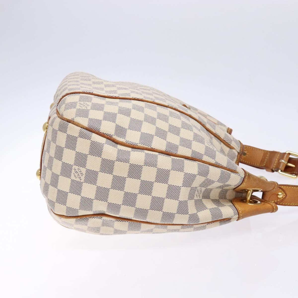 LOUIS VUITTON Damier Azur Galliera PM Shoulder Bag N55215 LV Auth fm4849
