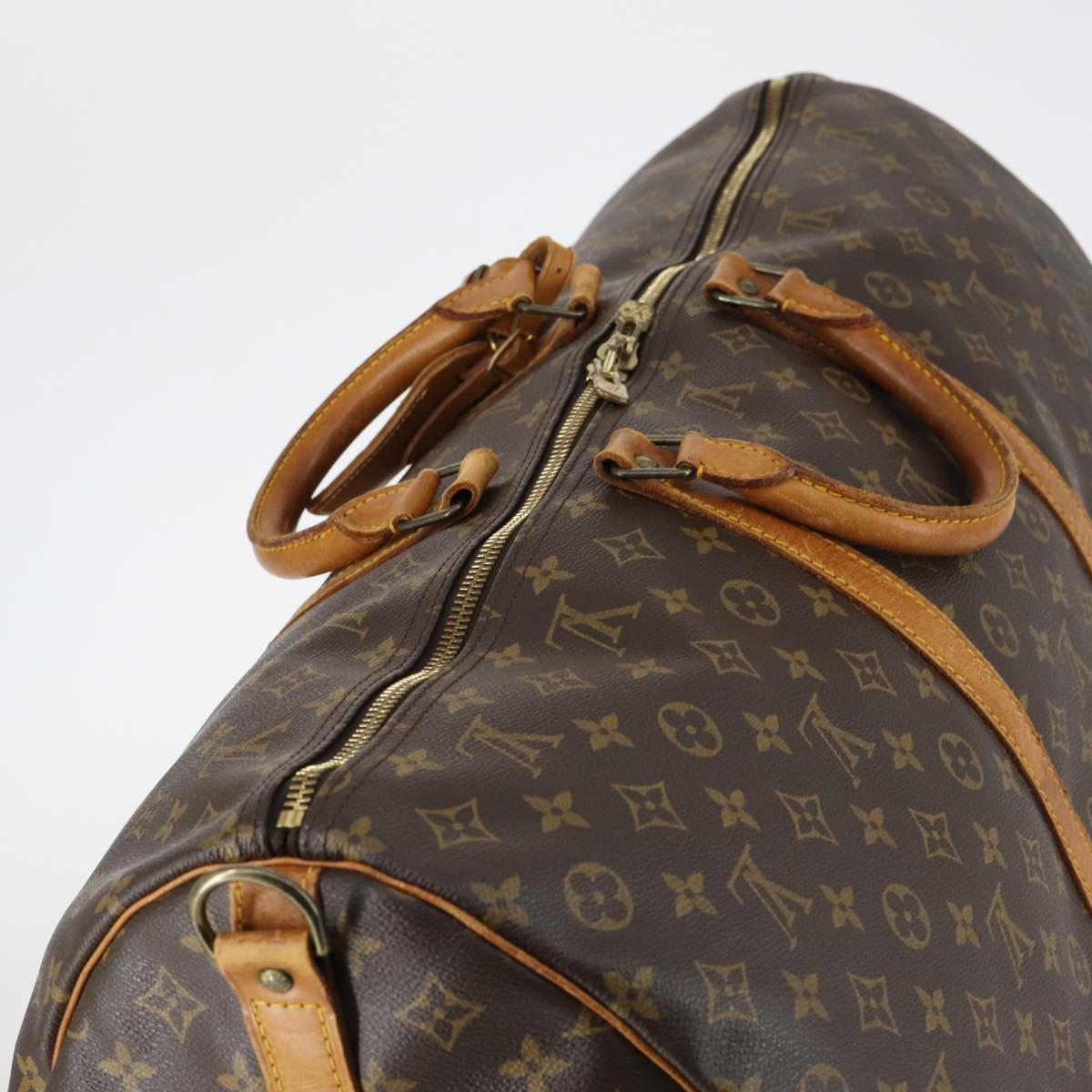 LOUIS VUITTON Monogram Keepall Bandouliere 60 Boston Bag M41412 LV Auth fm4854