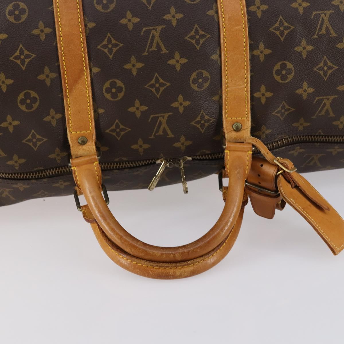 LOUIS VUITTON Monogram Keepall Bandouliere 60 Boston Bag M41412 LV Auth fm4854