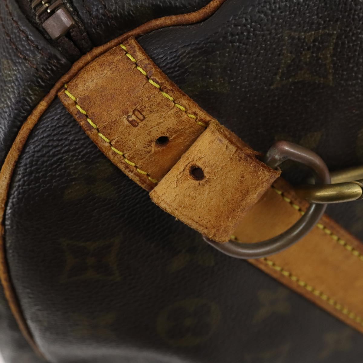 LOUIS VUITTON Monogram Keepall Bandouliere 60 Boston Bag M41412 LV Auth fm4855