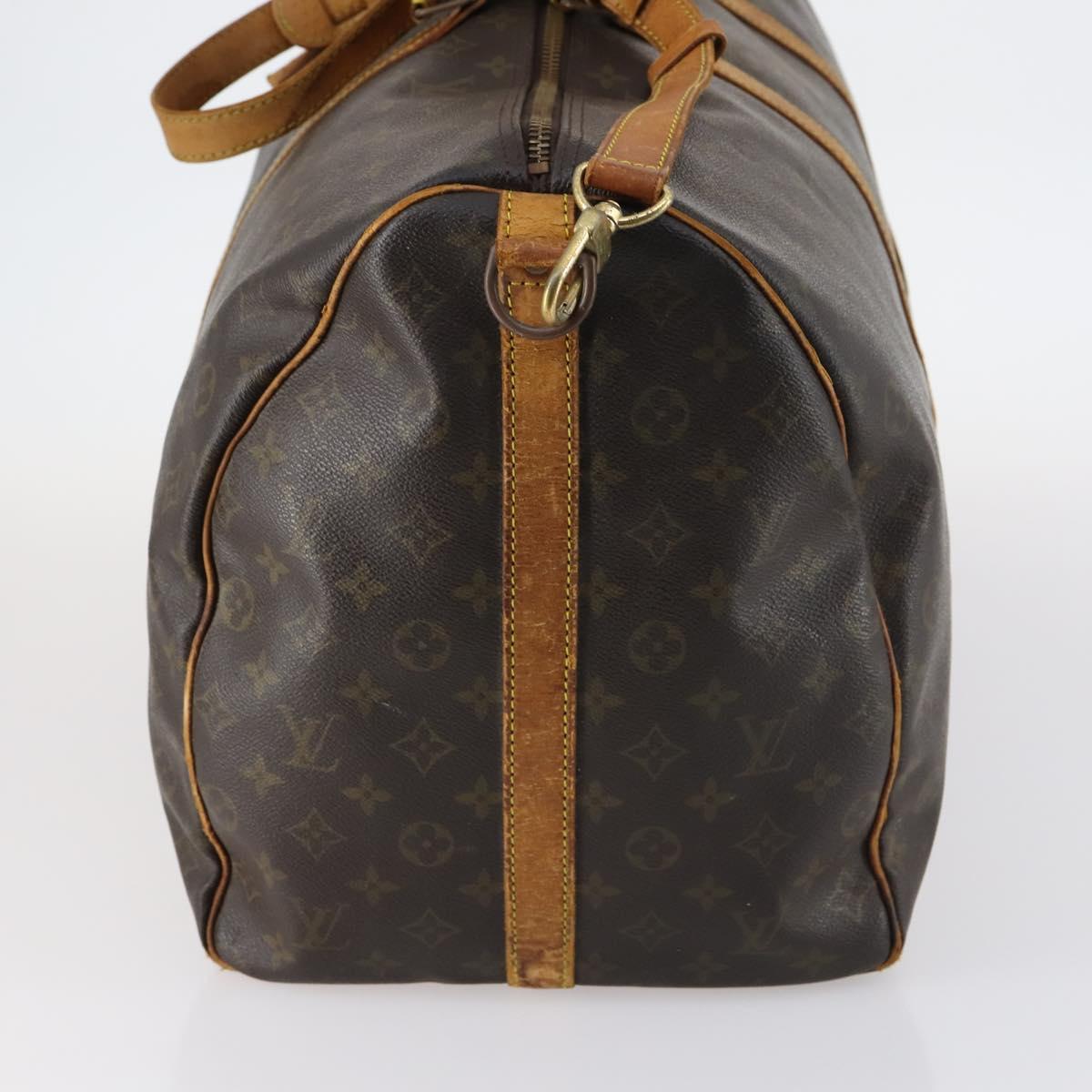 LOUIS VUITTON Monogram Keepall Bandouliere 60 Boston Bag M41412 LV Auth fm4855
