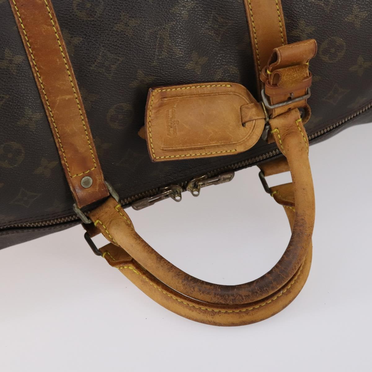 LOUIS VUITTON Monogram Keepall Bandouliere 60 Boston Bag M41412 LV Auth fm4855