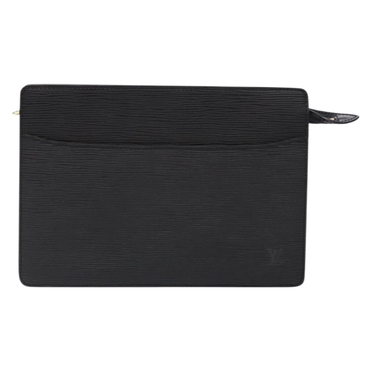 LOUIS VUITTON Epi Pochette Homme Clutch Bag Black Noir M52522 LV Auth fm4856