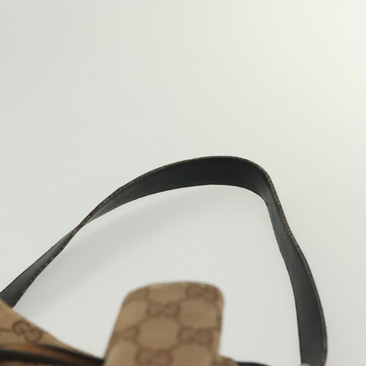 GUCCI GG Canvas Shoulder Bag Beige Gold 001 3746 Auth fm4857