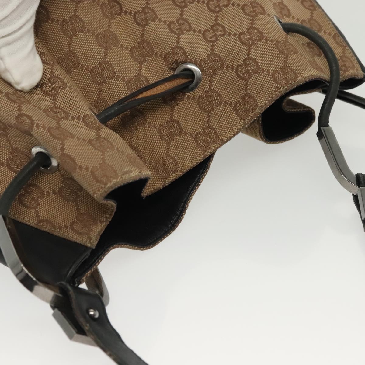 GUCCI GG Canvas Shoulder Bag Beige Gold 001 3746 Auth fm4857