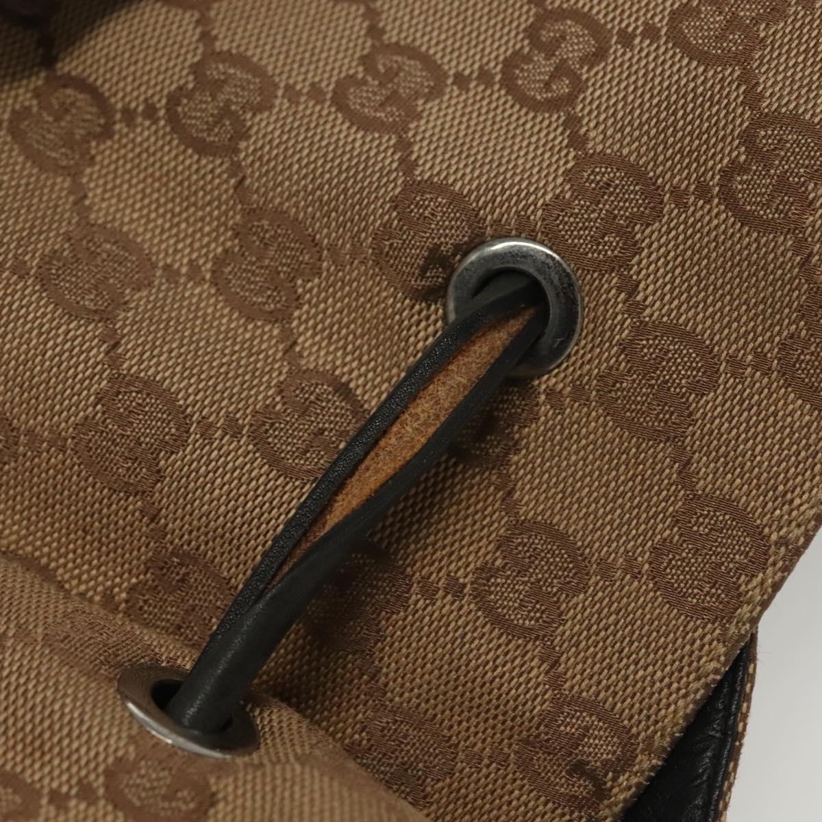 GUCCI GG Canvas Shoulder Bag Beige Gold 001 3746 Auth fm4857