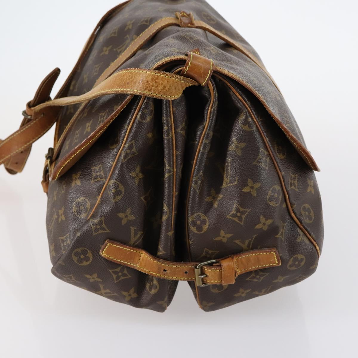 LOUIS VUITTON Monogram Saumur 35 Shoulder Bag M42254 LV Auth fm4858