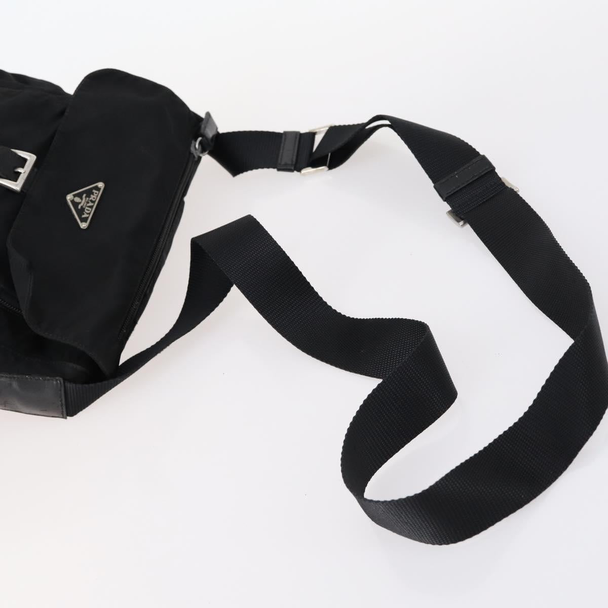 PRADA Pouch Nylon 4Set Black Brown Auth fm4859