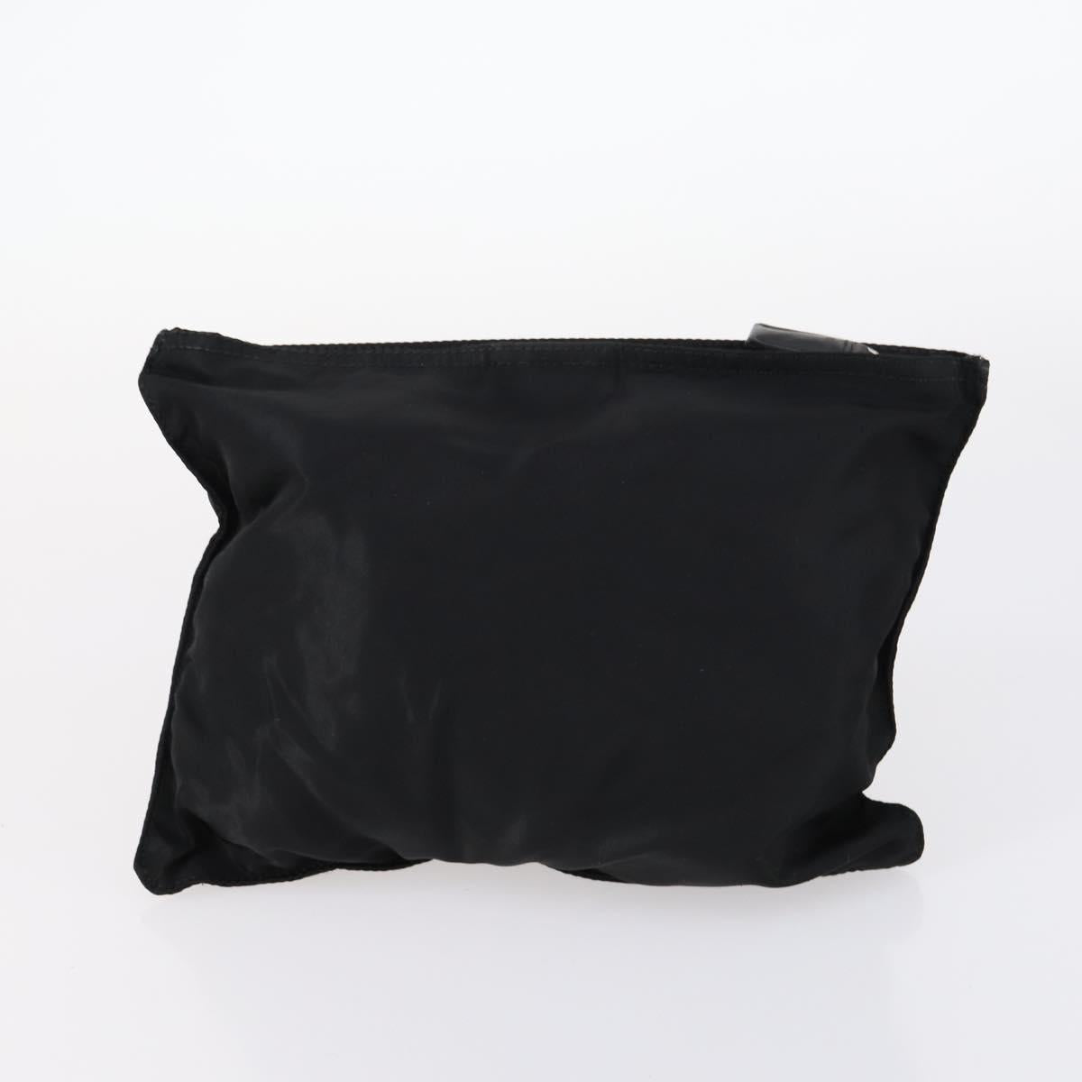 PRADA Pouch Nylon 4Set Black Brown Auth fm4859