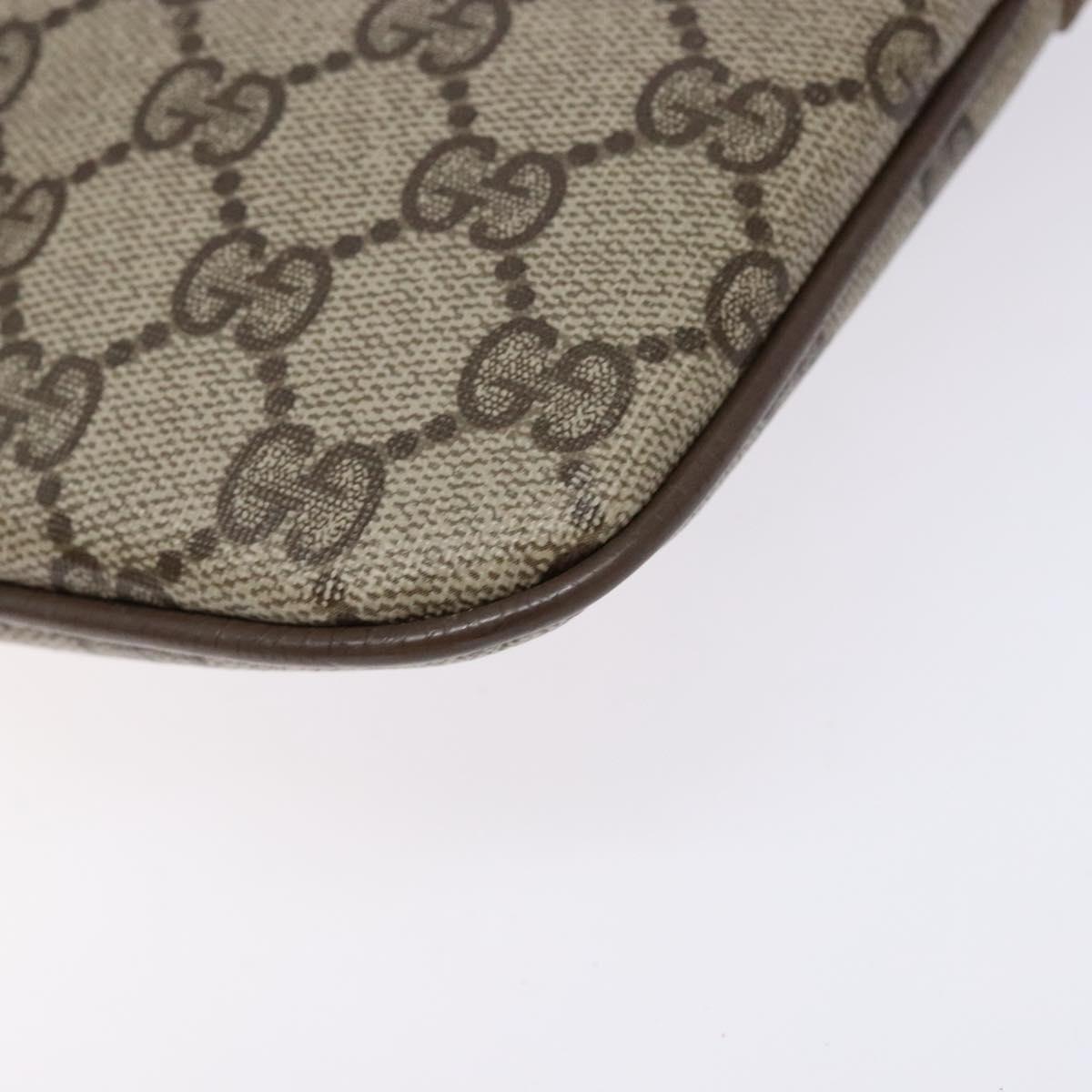 GUCCI GG Supreme Web Sherry Line Bag PVC Beige Gold 98 02 047 Auth fm4861