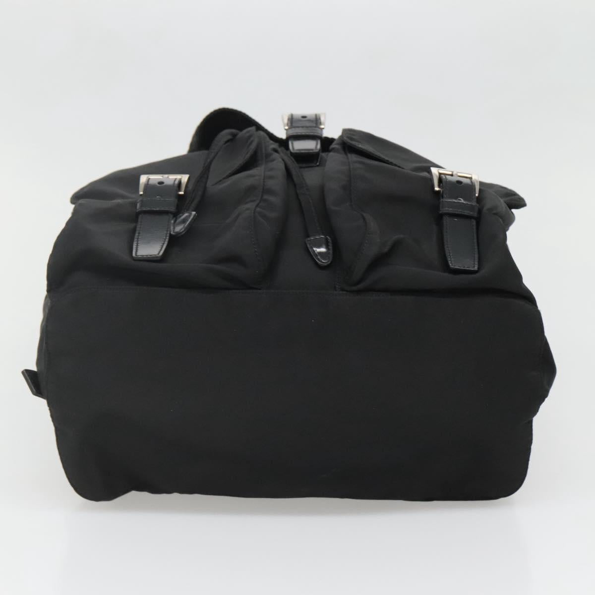 PRADA Backpack Nylon Black Silver Auth fm4864