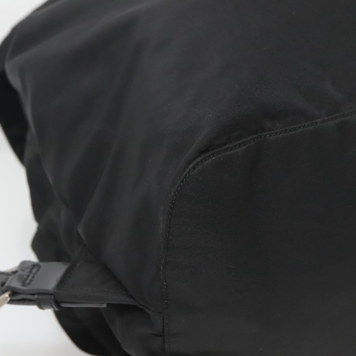 PRADA Backpack Nylon Black Silver Auth fm4864