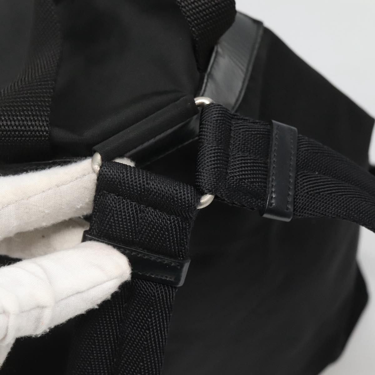 PRADA Backpack Nylon Black Silver Auth fm4864