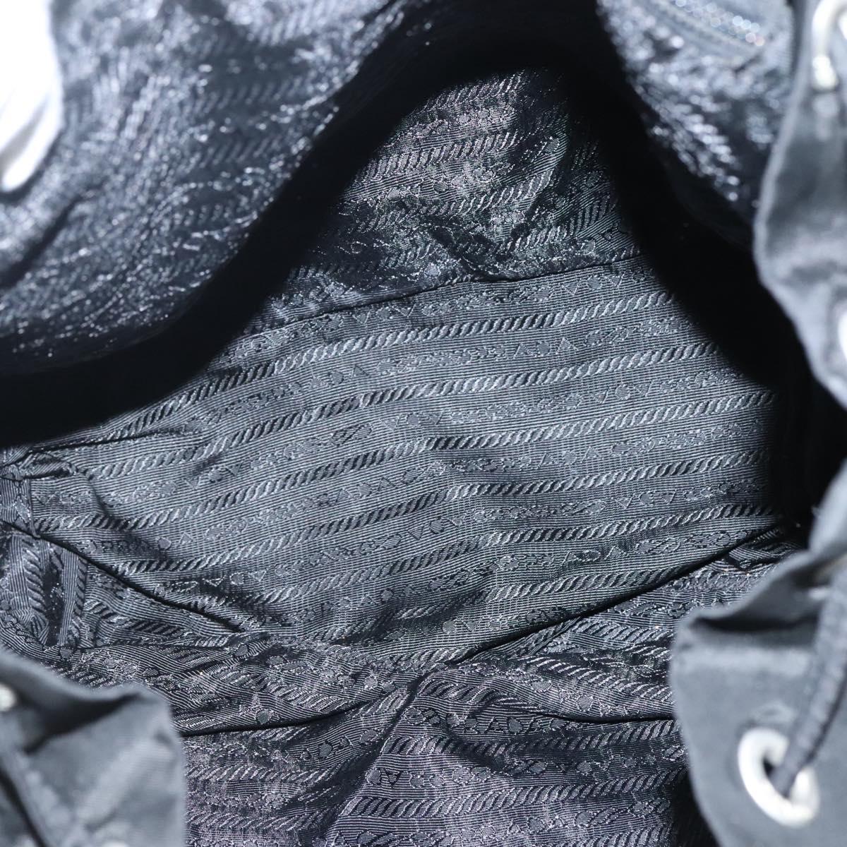 PRADA Backpack Nylon Black Silver Auth fm4864