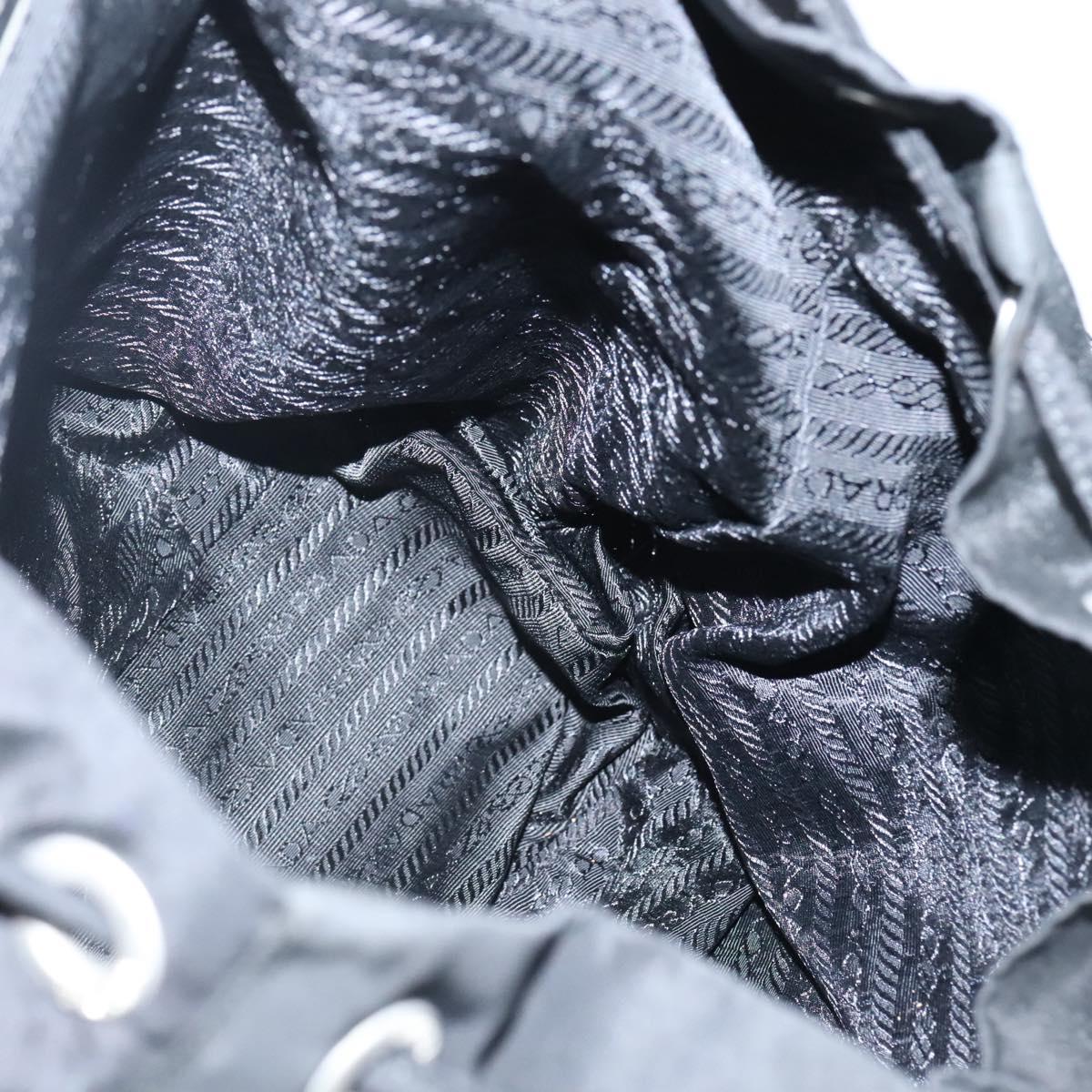 PRADA Backpack Nylon Black Silver Auth fm4864