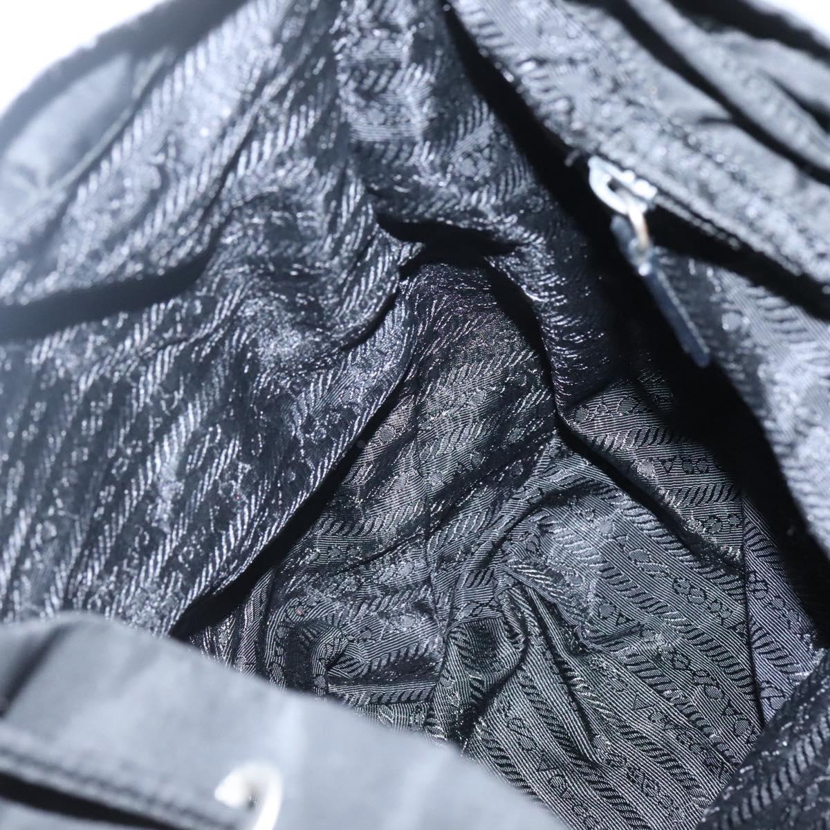 PRADA Backpack Nylon Black Silver Auth fm4864
