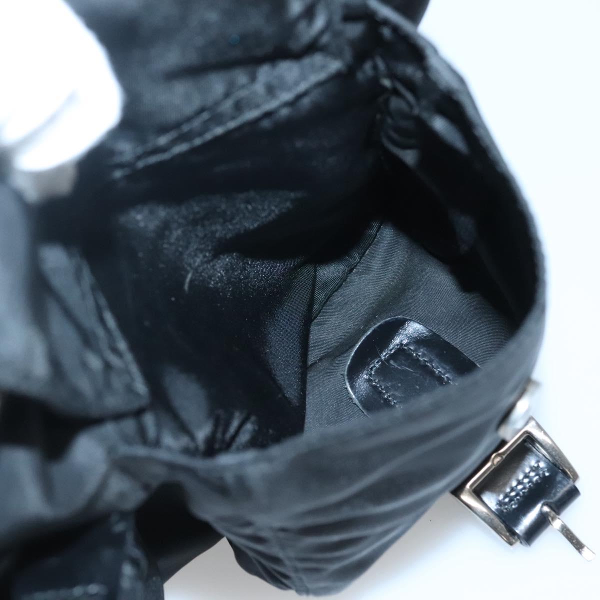 PRADA Backpack Nylon Black Silver Auth fm4864