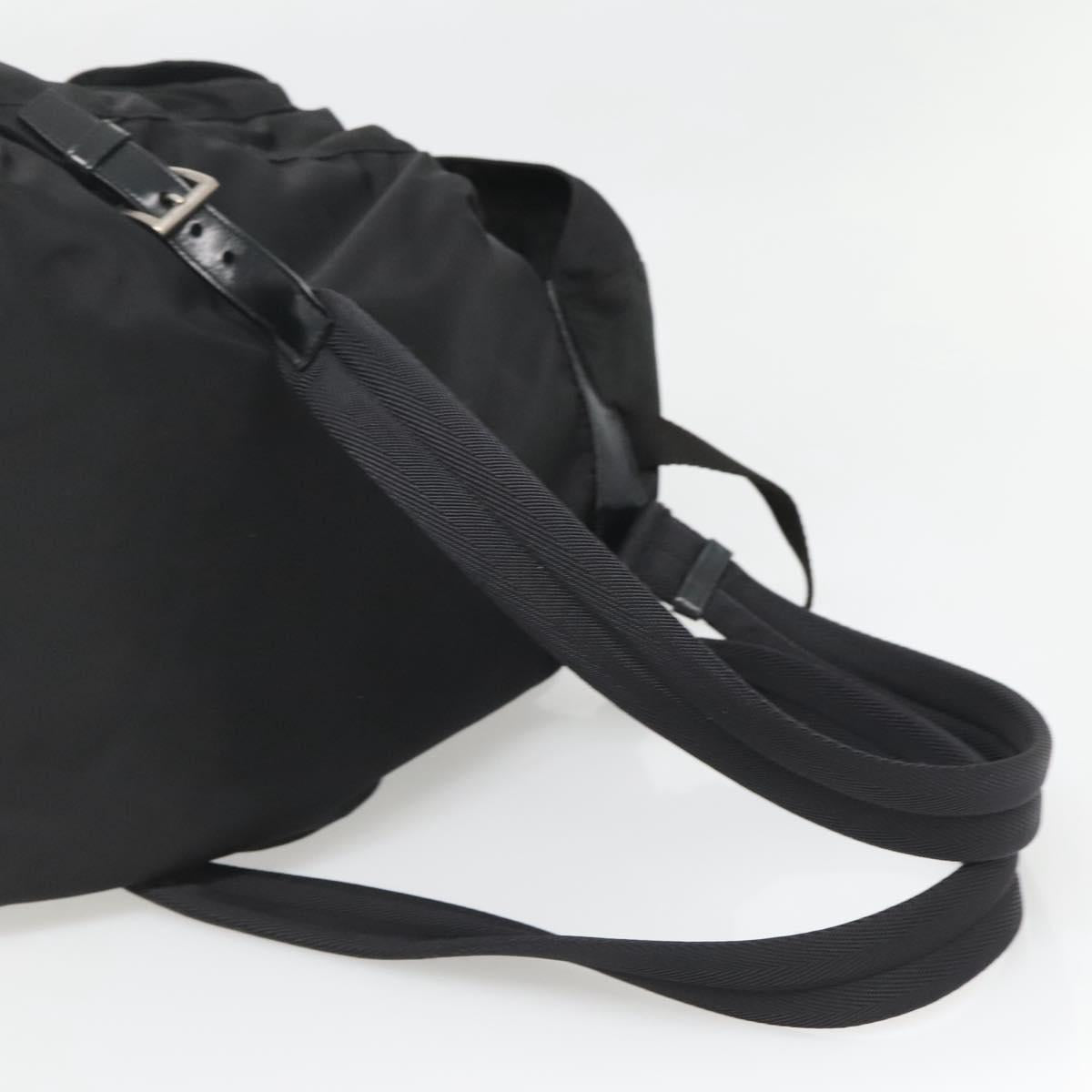 PRADA Backpack Nylon Black Silver Auth fm4864