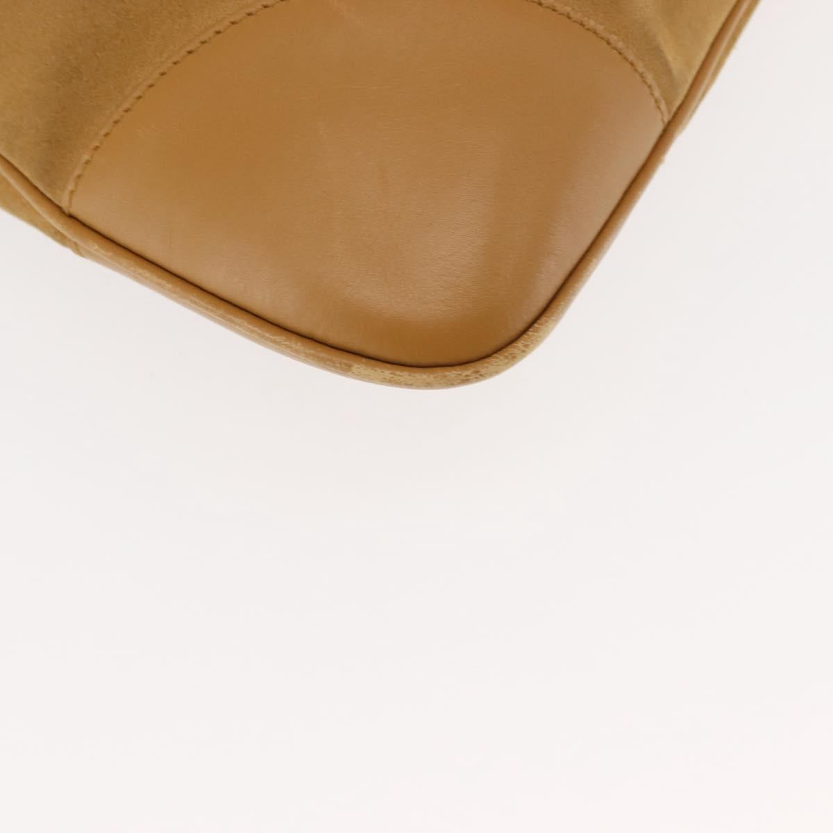 GUCCI Bamboo Jackie Shoulder Bag Suede Leather Brown Gold 001 4061 Auth fm4867