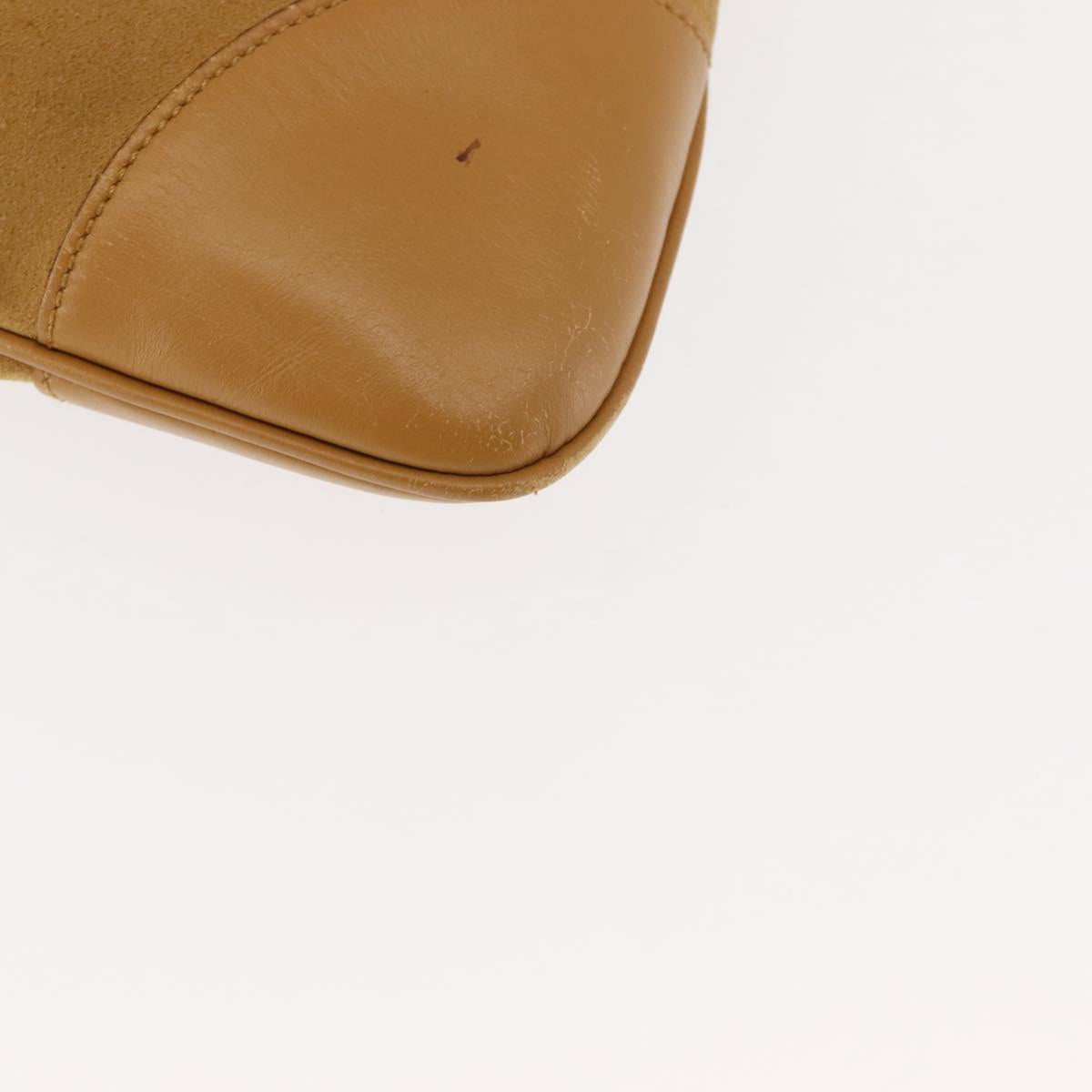 GUCCI Bamboo Jackie Shoulder Bag Suede Leather Brown Gold 001 4061 Auth fm4867