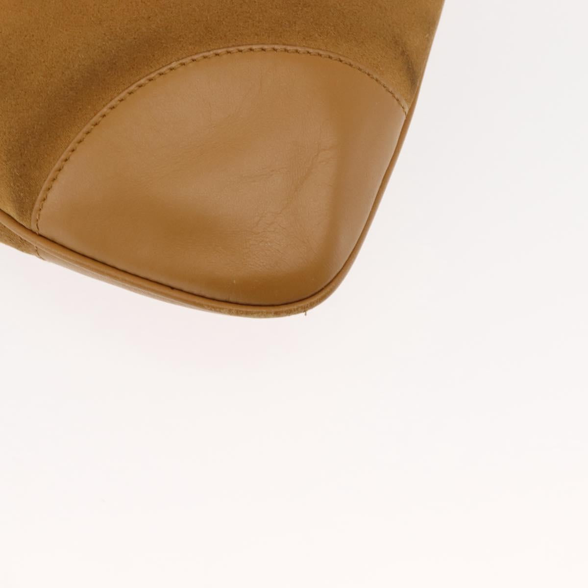 GUCCI Bamboo Jackie Shoulder Bag Suede Leather Brown Gold 001 4061 Auth fm4867