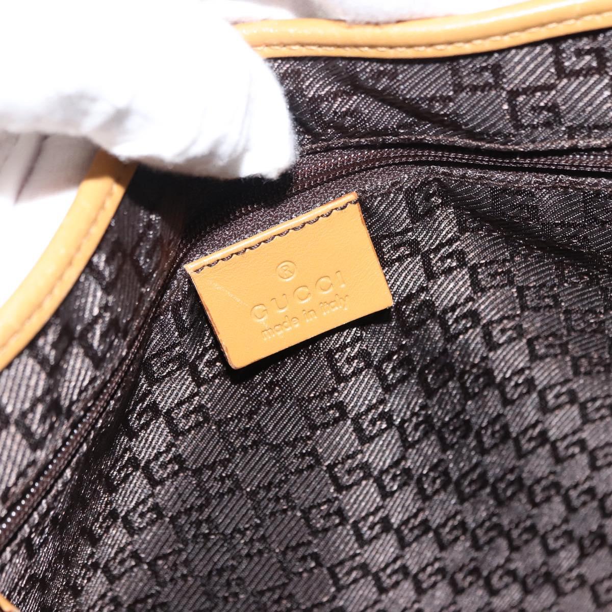 GUCCI Bamboo Jackie Shoulder Bag Suede Leather Brown Gold 001 4061 Auth fm4867