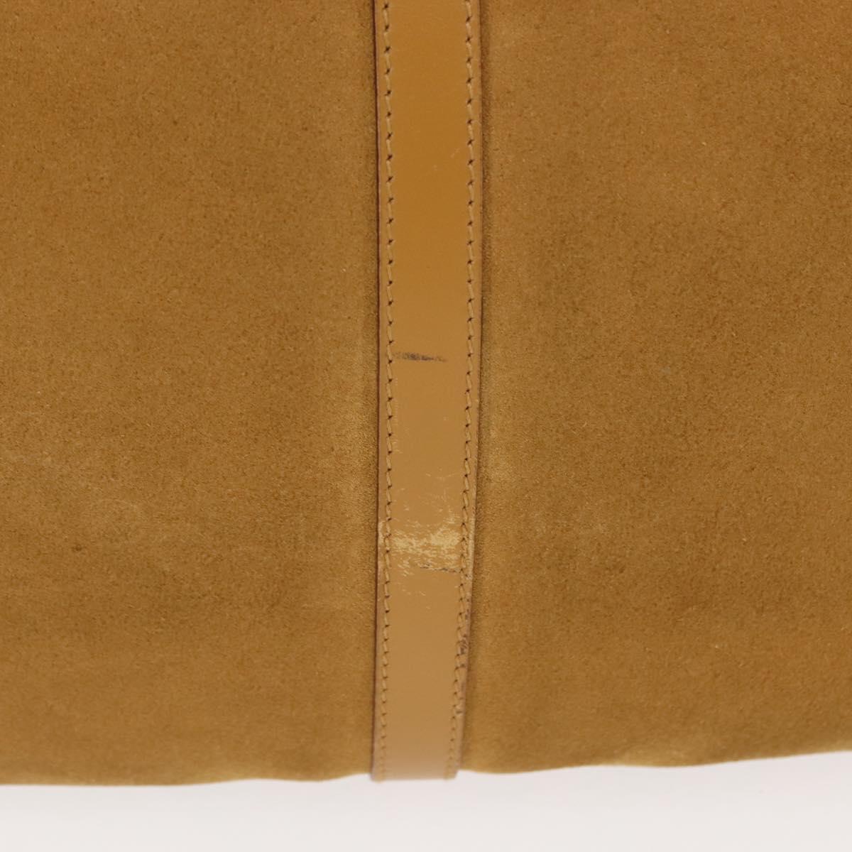 GUCCI Bamboo Jackie Shoulder Bag Suede Leather Brown Gold 001 4061 Auth fm4867
